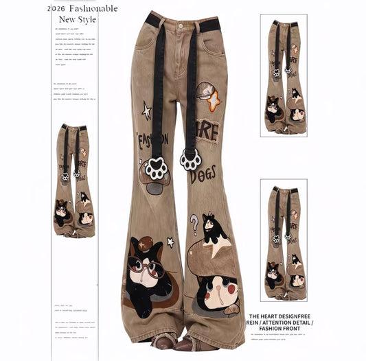 Cute elegant flared jeans for women