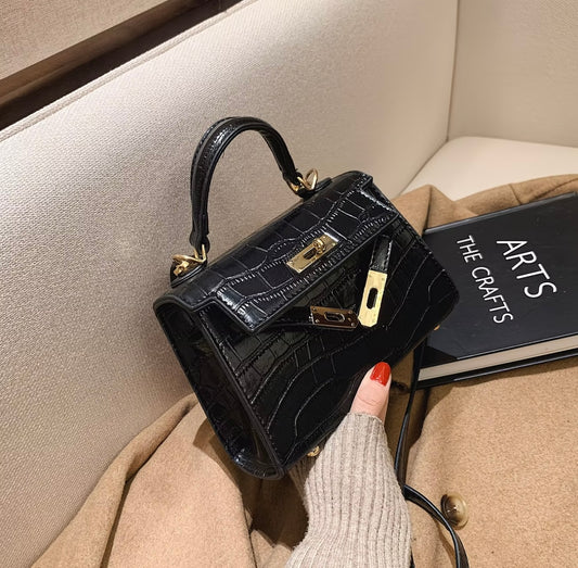 Minimalist Niche Handbag 2026 New Style Kelly Bag Mini Crocodile Pattern Handheld Trendy Crossbody Small
Shoulder Bag for Women