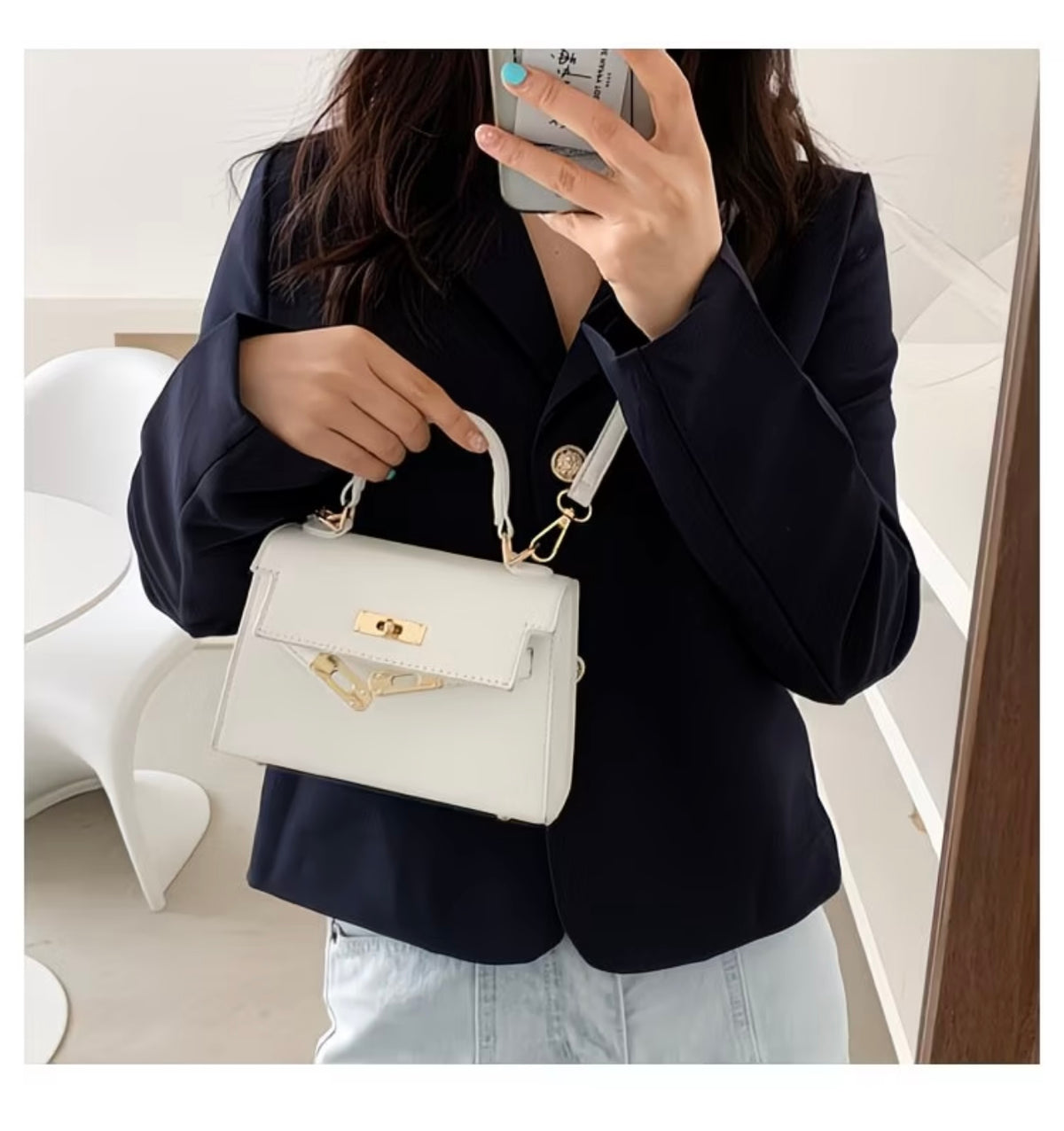 Crossbody Bag - Versatile Small Square Shoulder Bag, French-style Premium Genuine Leather Light Luxury Vintage Women's Handbag