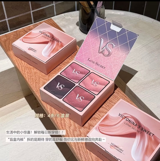 Bestseller 4-Pack Ultra-Thin Ice Silk
,Maillard Effect Seamless Quick-Drying Simple Women's Triangle Panties