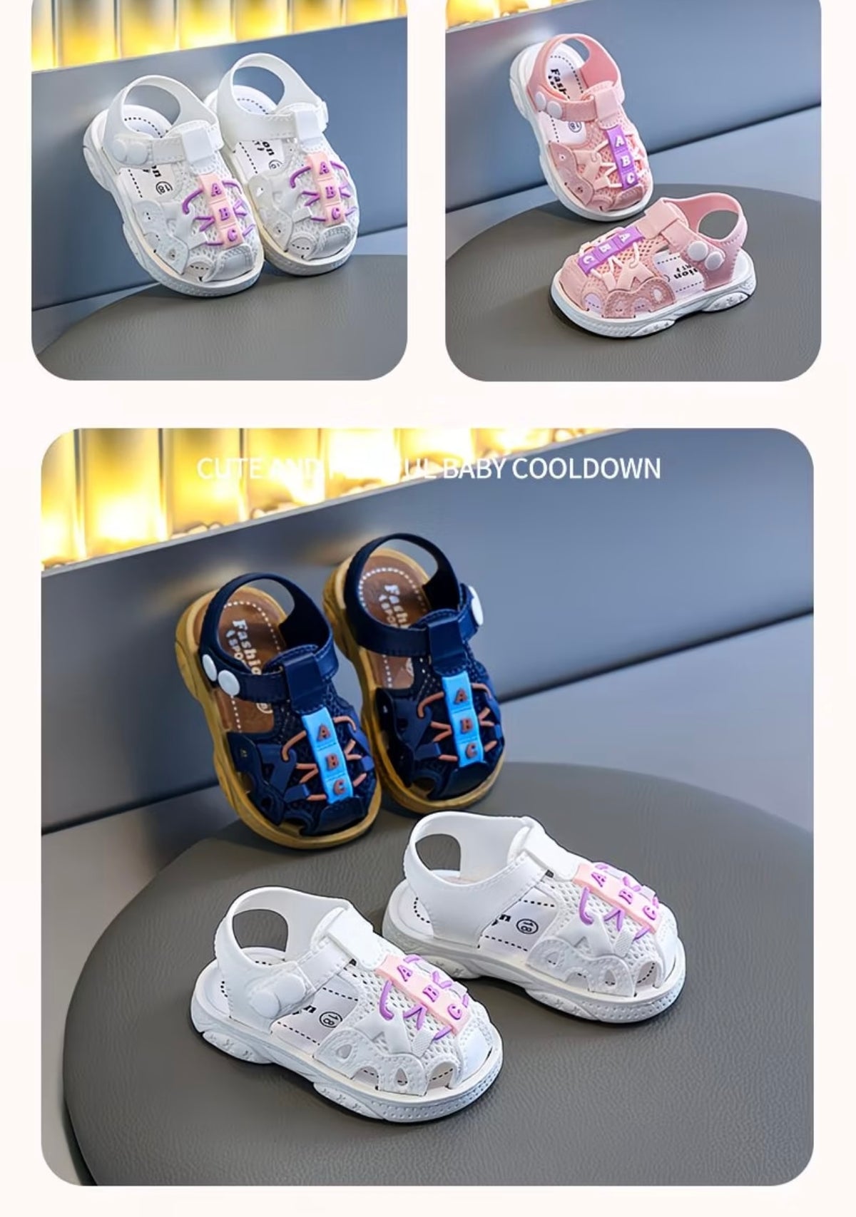 Closed-Toe Soft-Soled Toddler Walking Shoes, Non-Slip
Beach Sports Shoes