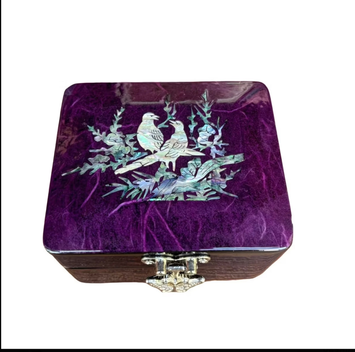 Inlaid Abalone Shell Gift Box, Polished Lacquer Diamond Ring Packaging Box