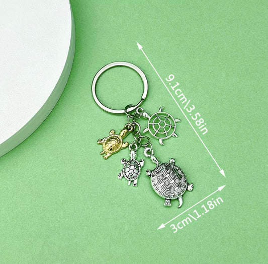 Creative Alloy Ocean Turtle Pendant Keychain 🐢