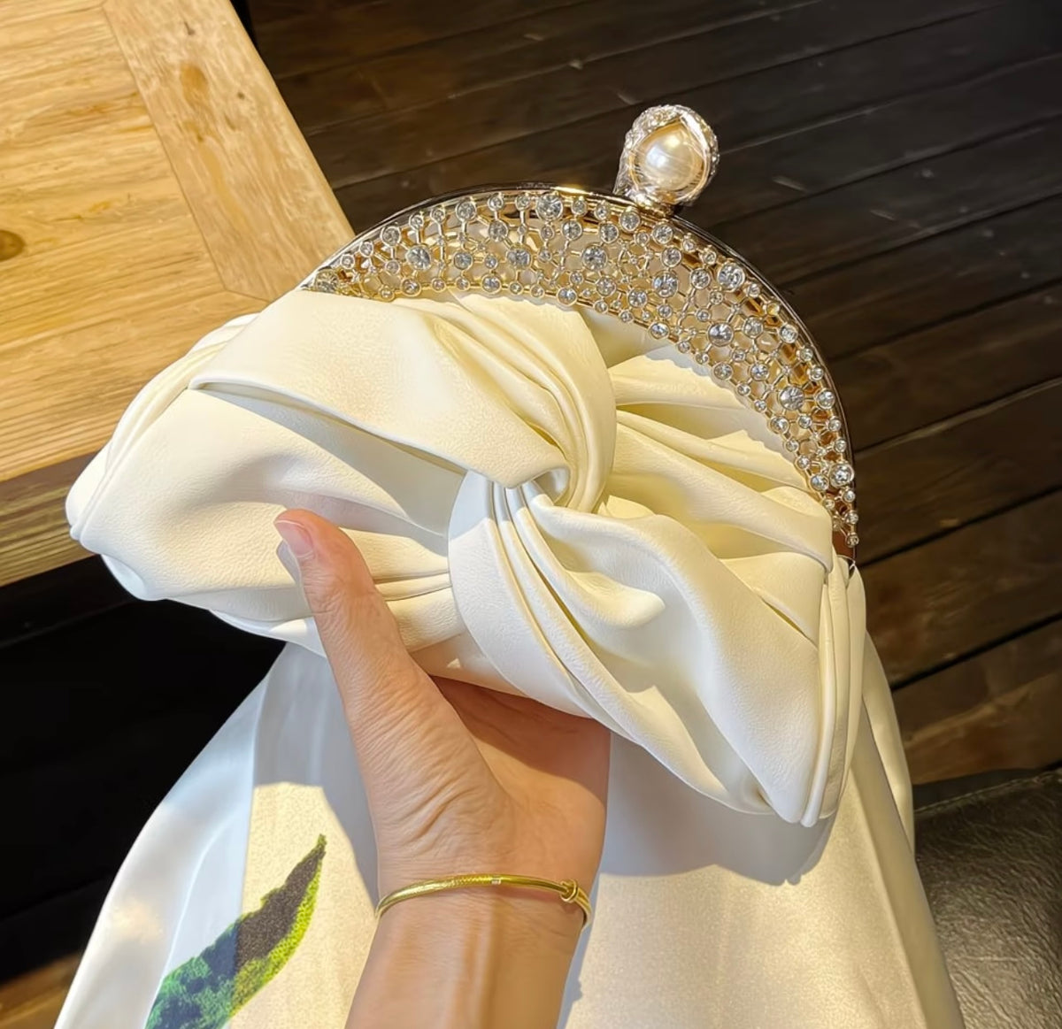 New Style Elegant Party Rhinestone Clutch Bag Vintage Qipao-Inspired Shoulder Purse for Banquets