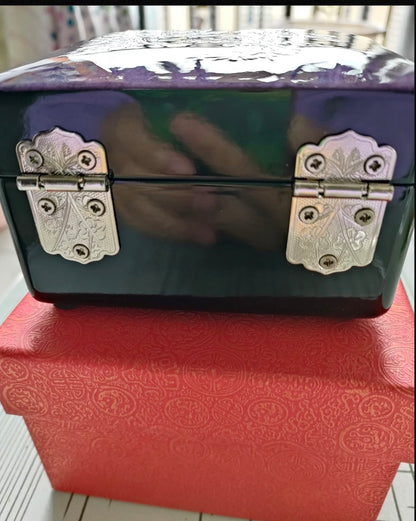 Inlaid Abalone Shell Gift Box, Polished Lacquer Diamond Ring Packaging Box
