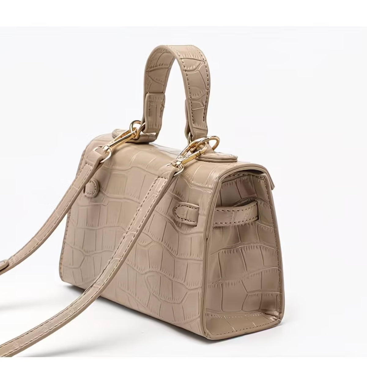 Stylish and Premium 2026 New Kelly Bag - Single Shoulder Crossbody Handbag, Fashionable Crocodile Leather Versatile Small / Large Purse