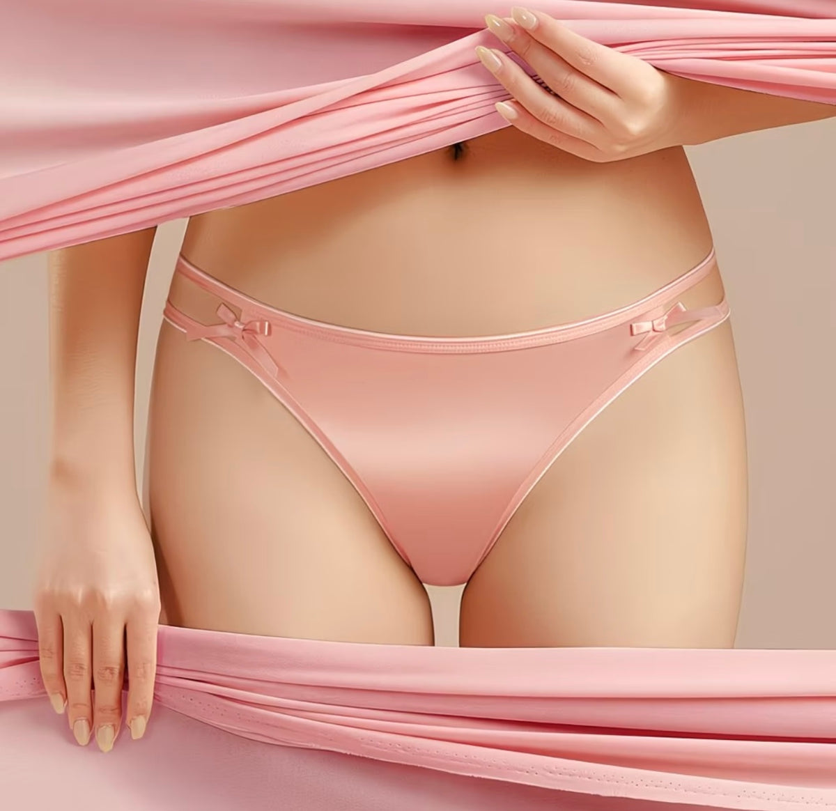 Silky-smooth, comfortable to wear ~ Satin lace sexy low-waist panties for women summer girls' silk-crotch briefs