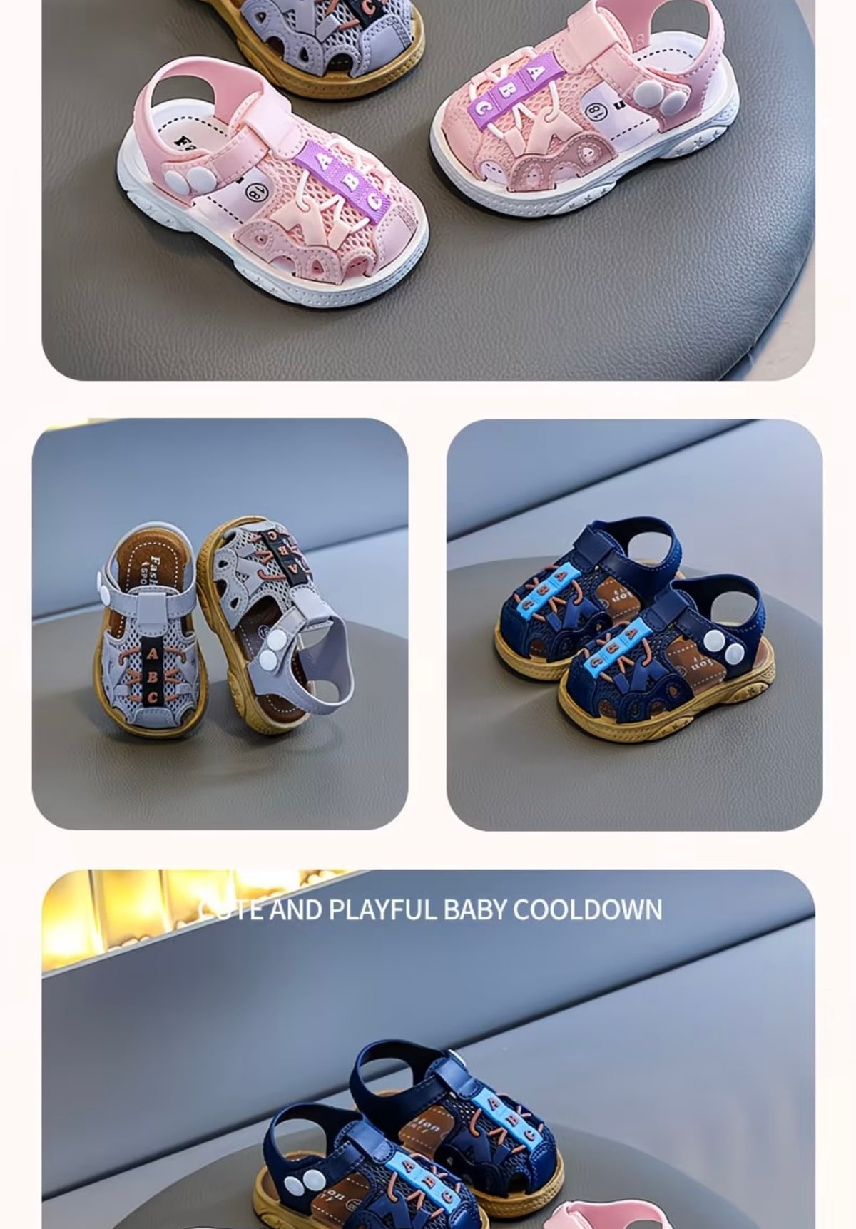 Closed-Toe Soft-Soled Toddler Walking Shoes, Non-Slip
Beach Sports Shoes