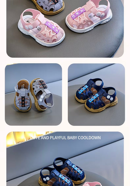 Closed-Toe Soft-Soled Toddler Walking Shoes, Non-Slip
Beach Sports Shoes