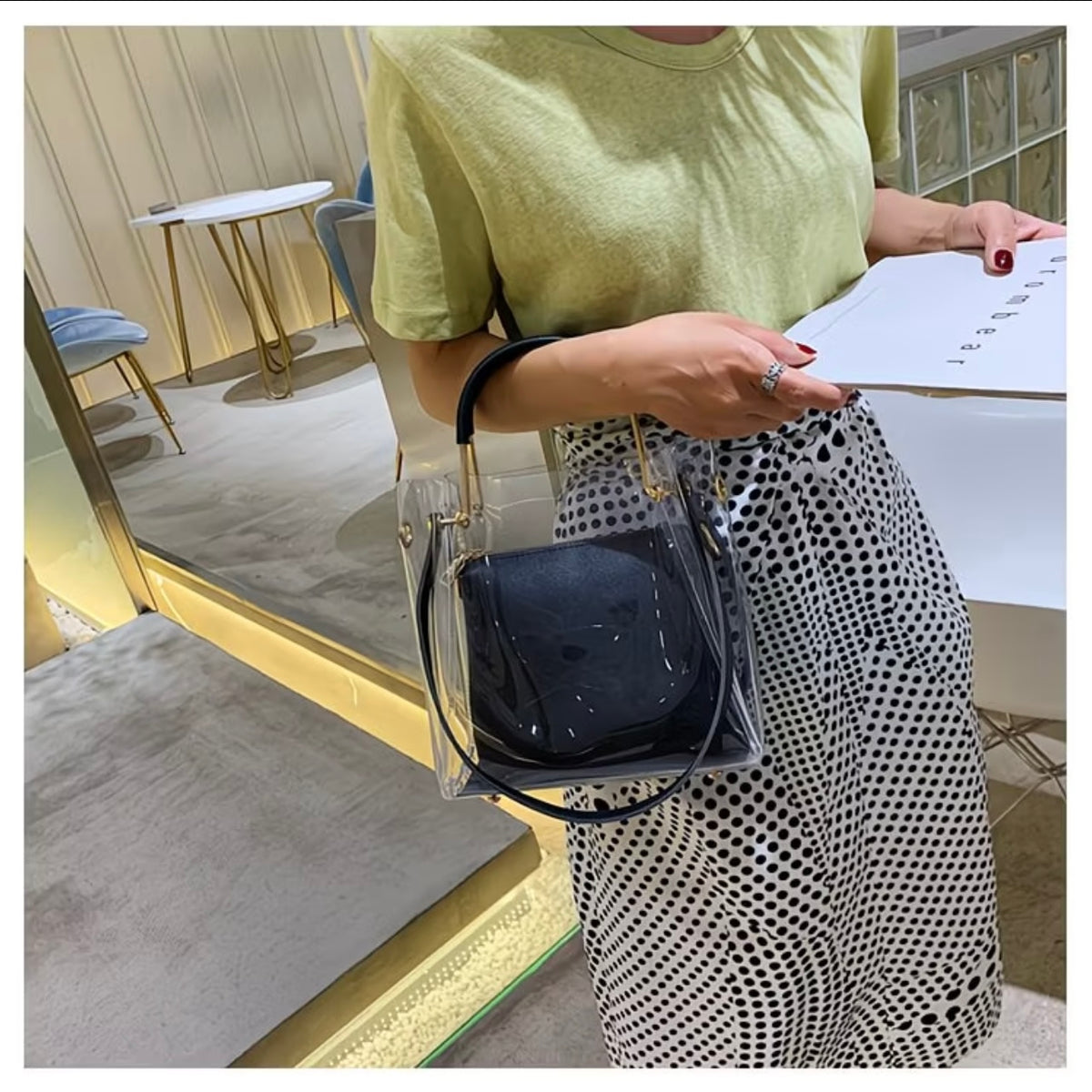 Korean Style Versatile Transparent Jelly Shoulder Bag, Fashionable and Stylish Crossbody Purse
