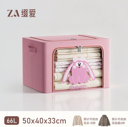 Clothing Storage Box, Large Capacity Foldable Fabric Organizer