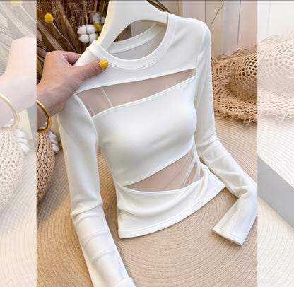 Mesh Paneled Design
Long Sleeve Base Layer Top for Women - Elegant Autumn
Wear