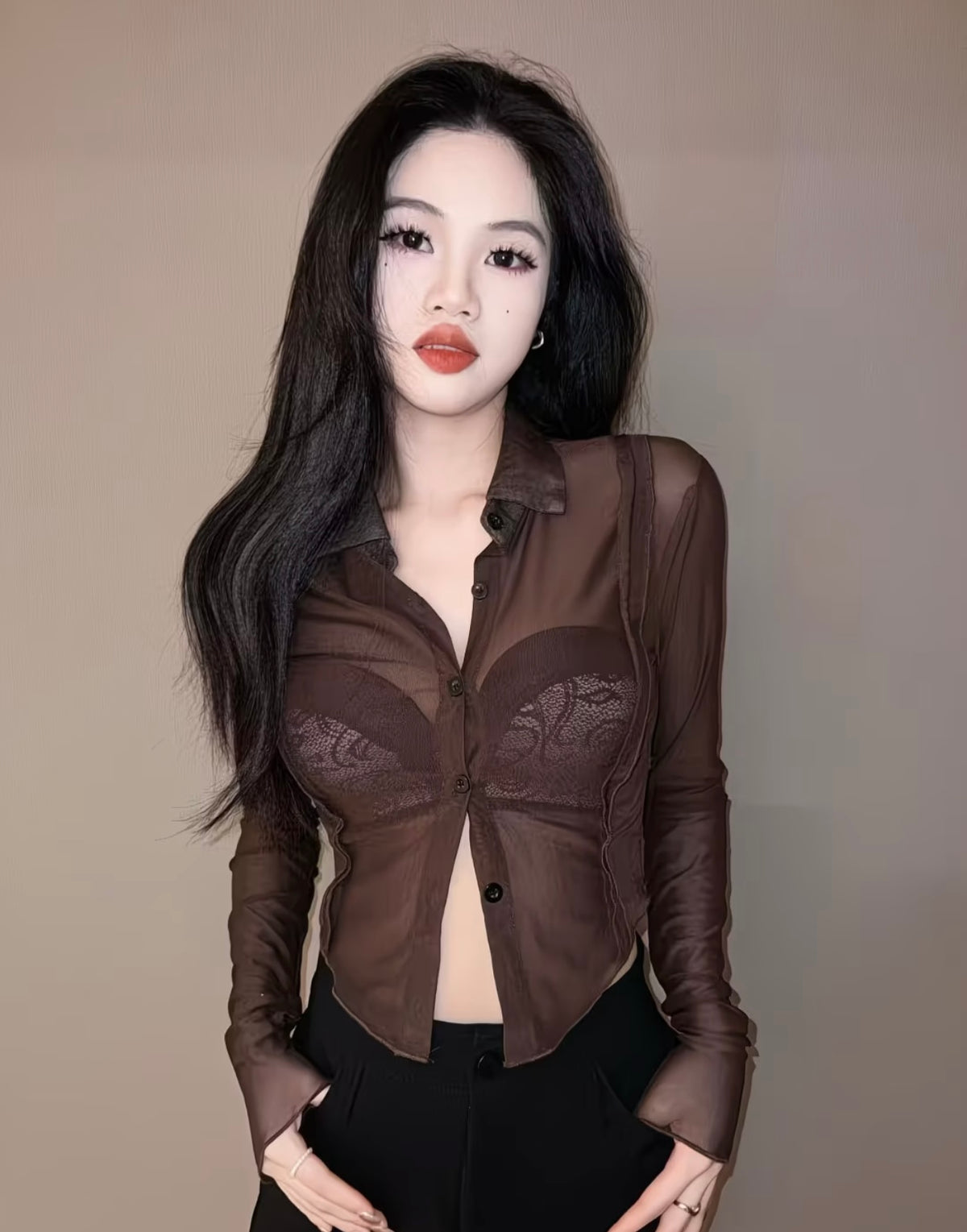 Tie-Dye Fashionable Long Sleeve Shirt for Women, Summer  Slim-Fit Flattering Versatile Top 🦋