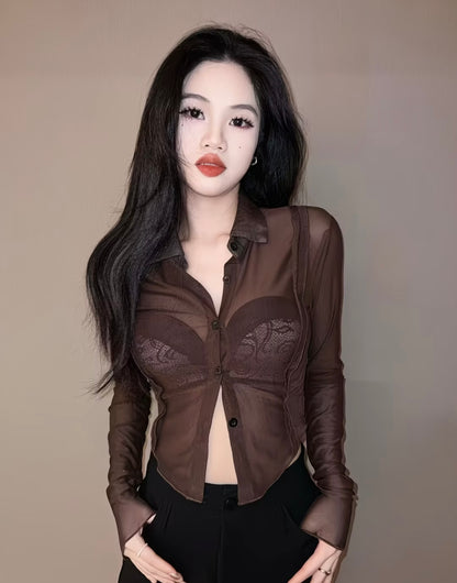 Tie-Dye Fashionable Long Sleeve Shirt for Women, Summer  Slim-Fit Flattering Versatile Top 🦋