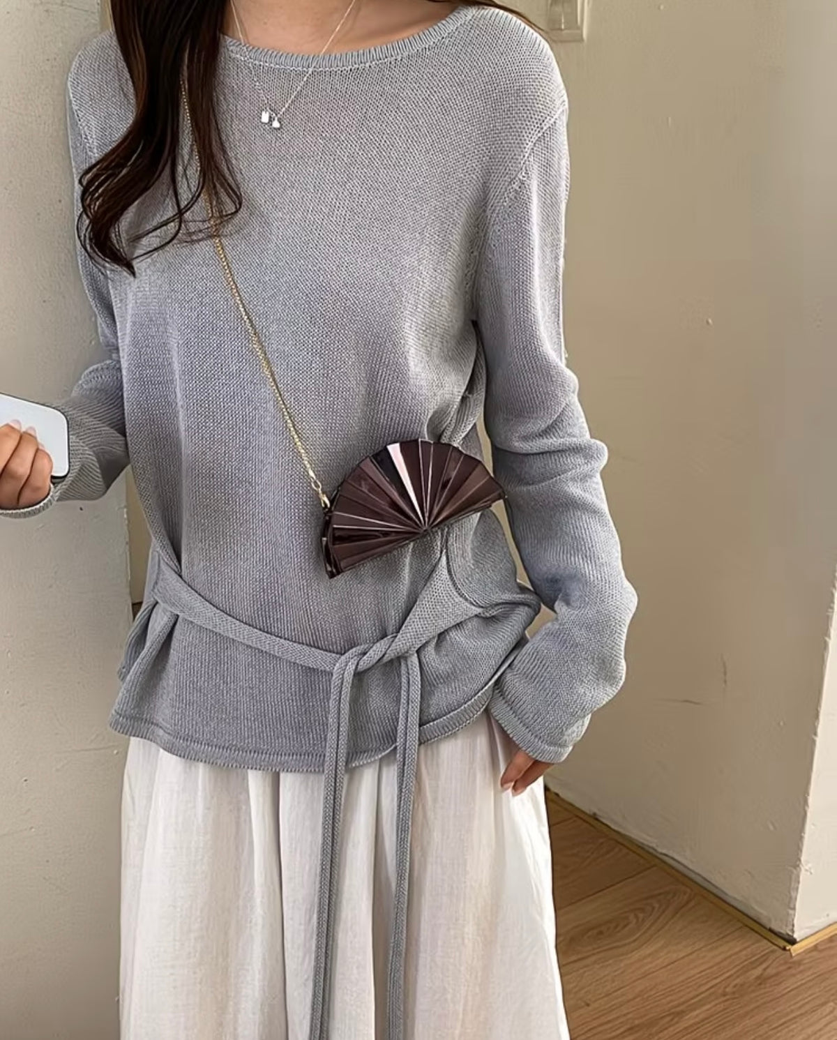 New European Cross-border Style Unique Fan-shaped Clutch for women