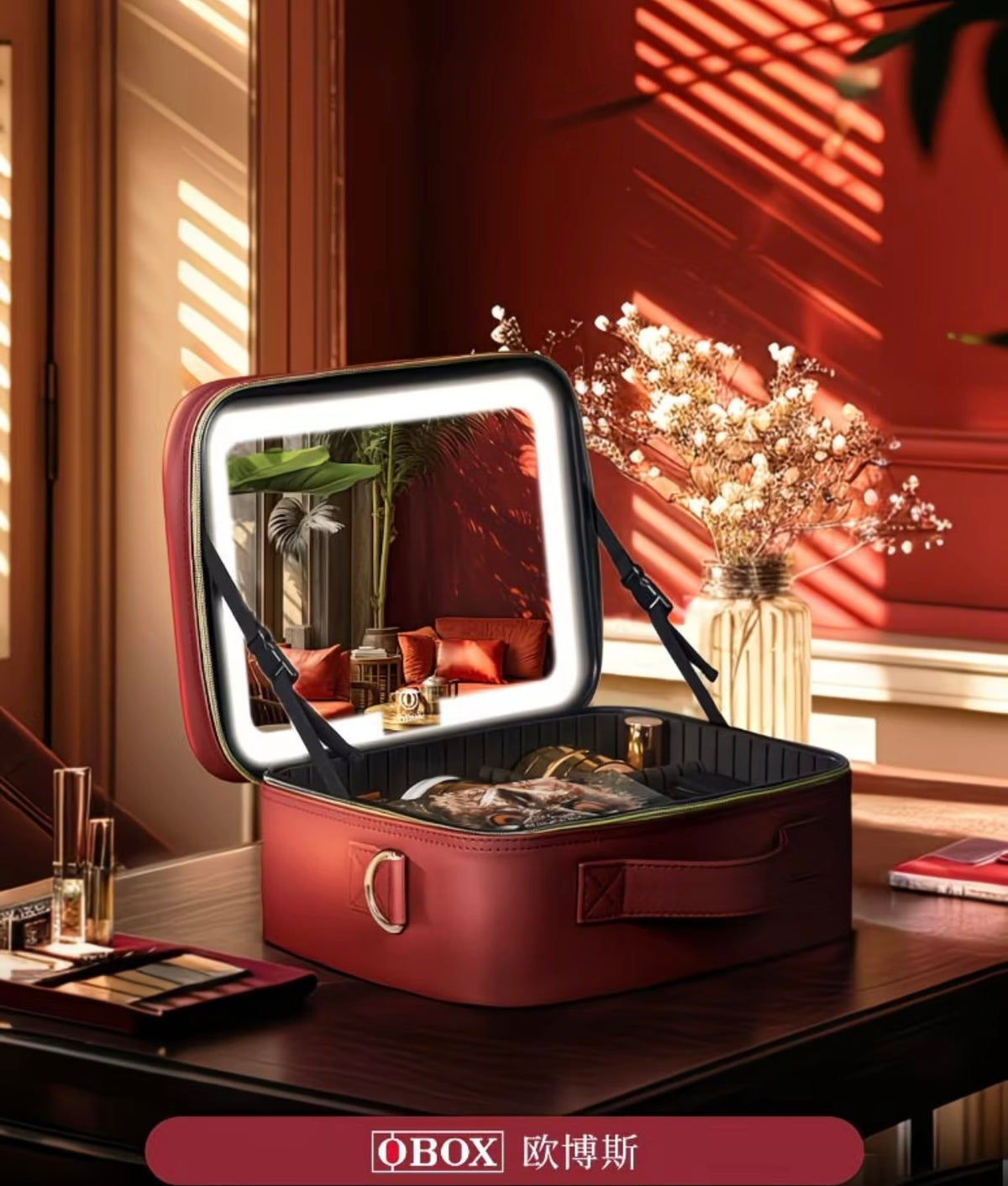 Premium TOBOX Ankola Makeup Bag with LED Mirror