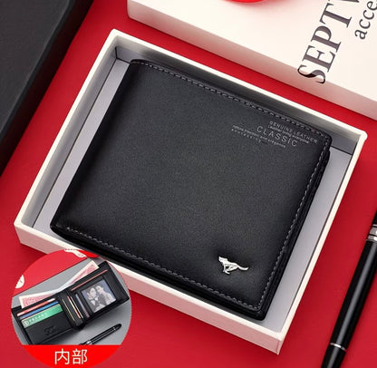 Septwolves Men's Genuine Leather
Wallet - Stylish, Versatile Purse for Students, Young / Adults