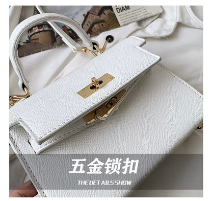 Crossbody Bag - Versatile Small Square Shoulder Bag, French-style Premium Genuine Leather Light Luxury Vintage Women's Handbag