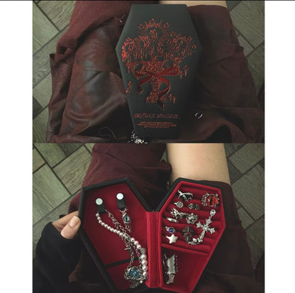 Portable Vintage-Style Exquisite PU Leather Jewelry Box