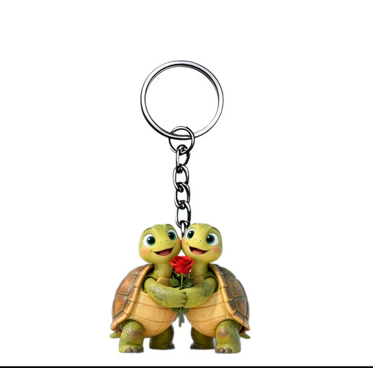 Acrylic Turtle Keychain Charm  Rearview  Decoration Pendant Backpack Accessory