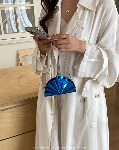 New European Cross-border Style Unique Fan-shaped Clutch for women