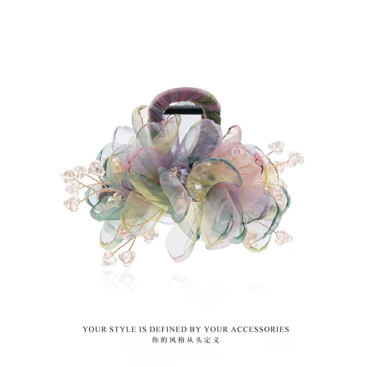 Dreamy Colorful Gauze Flower Hair Clip