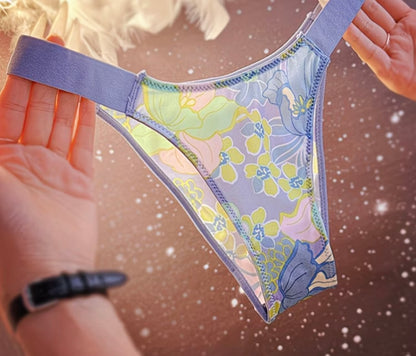 Exquisite Print Silky Stretchy Triangle Panties awesome quality