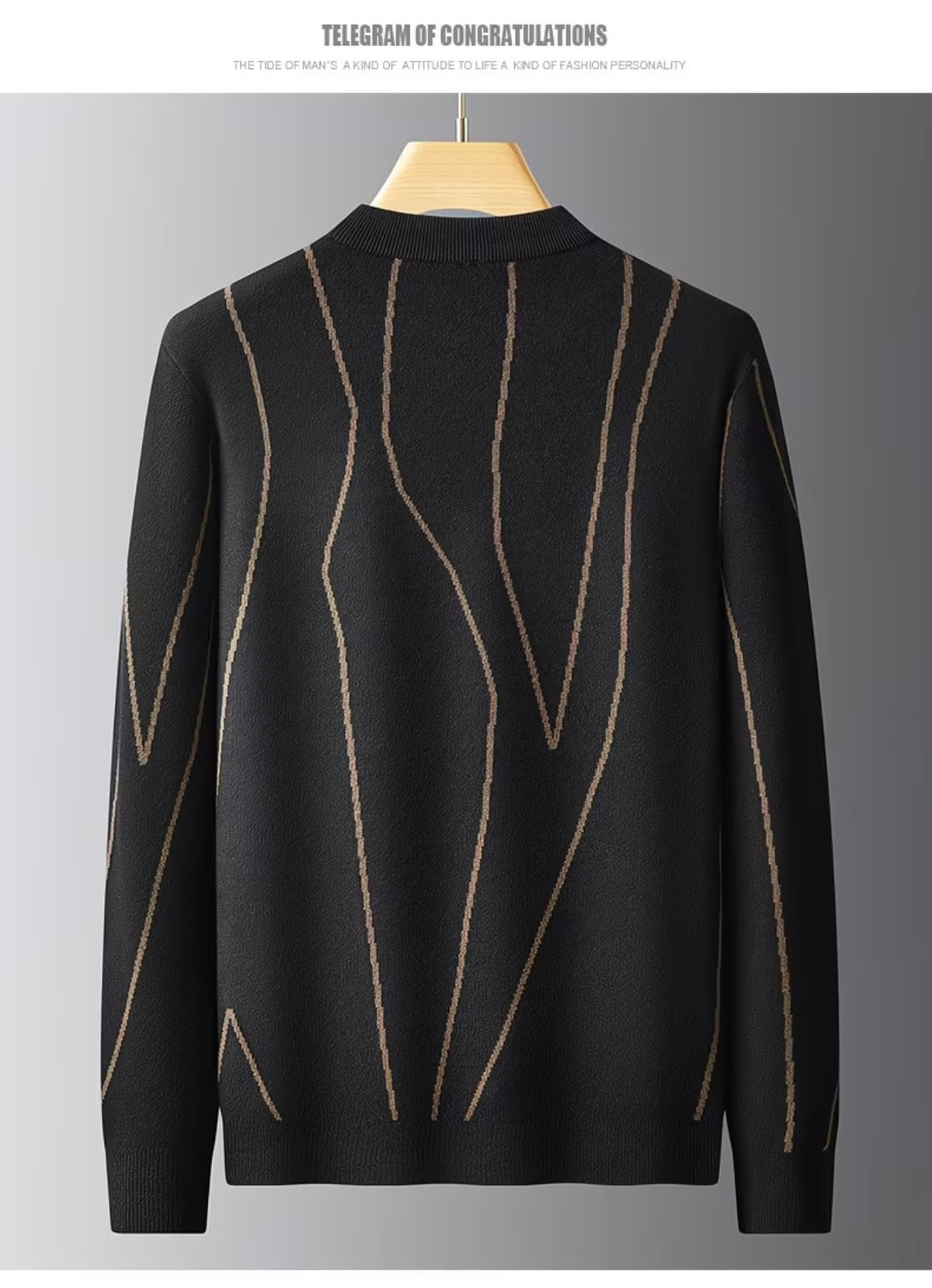 Autumn Winter Plus Size Men's Long Sleeve Knitted Sweater, Loose Fit Casual Round Neck Pullover warmer