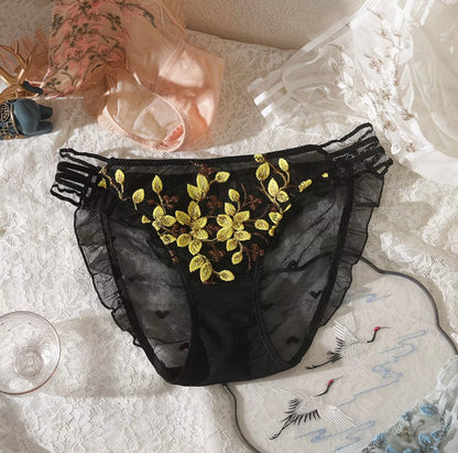 Japanese-style Embroidered Sweet Underwear for Women