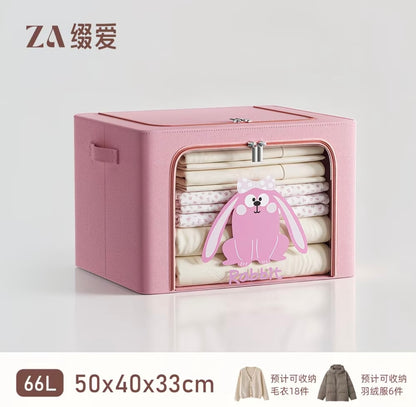 Clothing Storage Box, Large Capacity Foldable Fabric Organizer