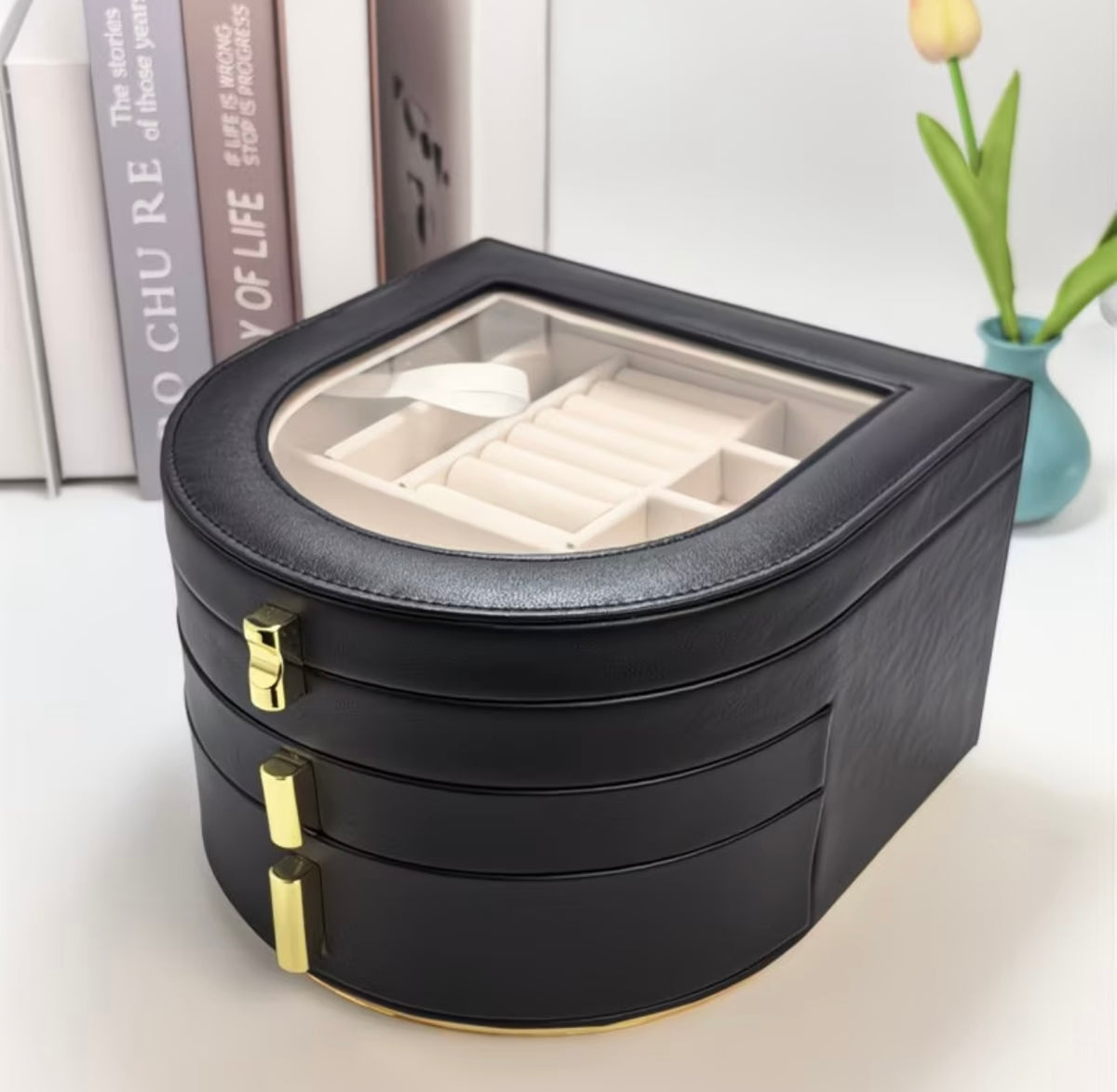 Multi-layer palace-style luxury jewelry box