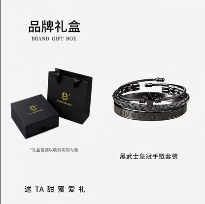 ChaoBang Black Knight Crown Stackable , trendy Adjustable Personalized Bracelet