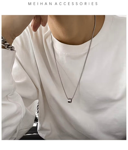 Stainless Steel Hip-Hop Style Men's Necklace