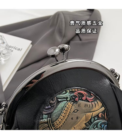 Vintage Clasp Shell-Shaped Crossbody Shoulder
Bag, Versatile