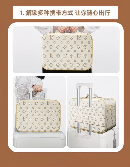 Premium Makeup Organizer Box with Mirror, LED Light, Professional Stylist Storage Case