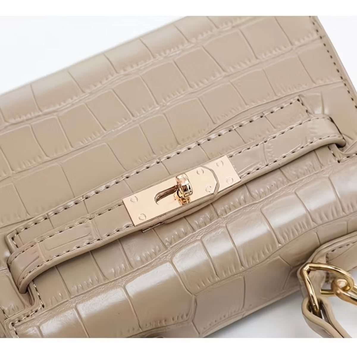 Stylish and Premium 2026 New Kelly Bag - Single Shoulder Crossbody Handbag, Fashionable Crocodile Leather Versatile Small / Large Purse