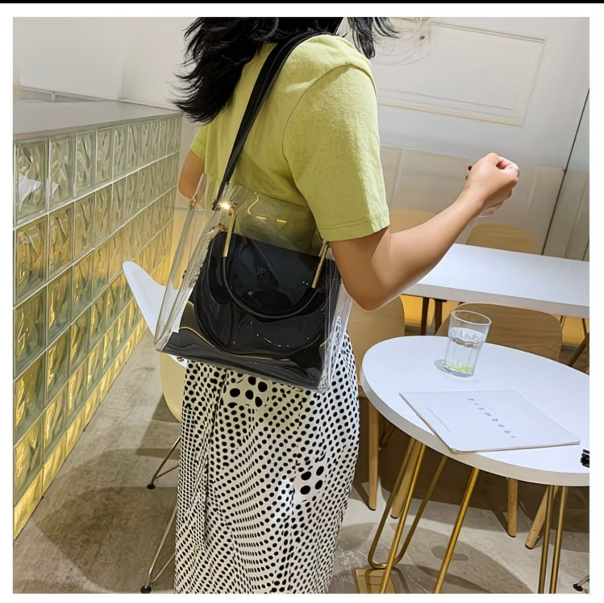 Korean Style Versatile Transparent Jelly Shoulder Bag, Fashionable and Stylish Crossbody Purse