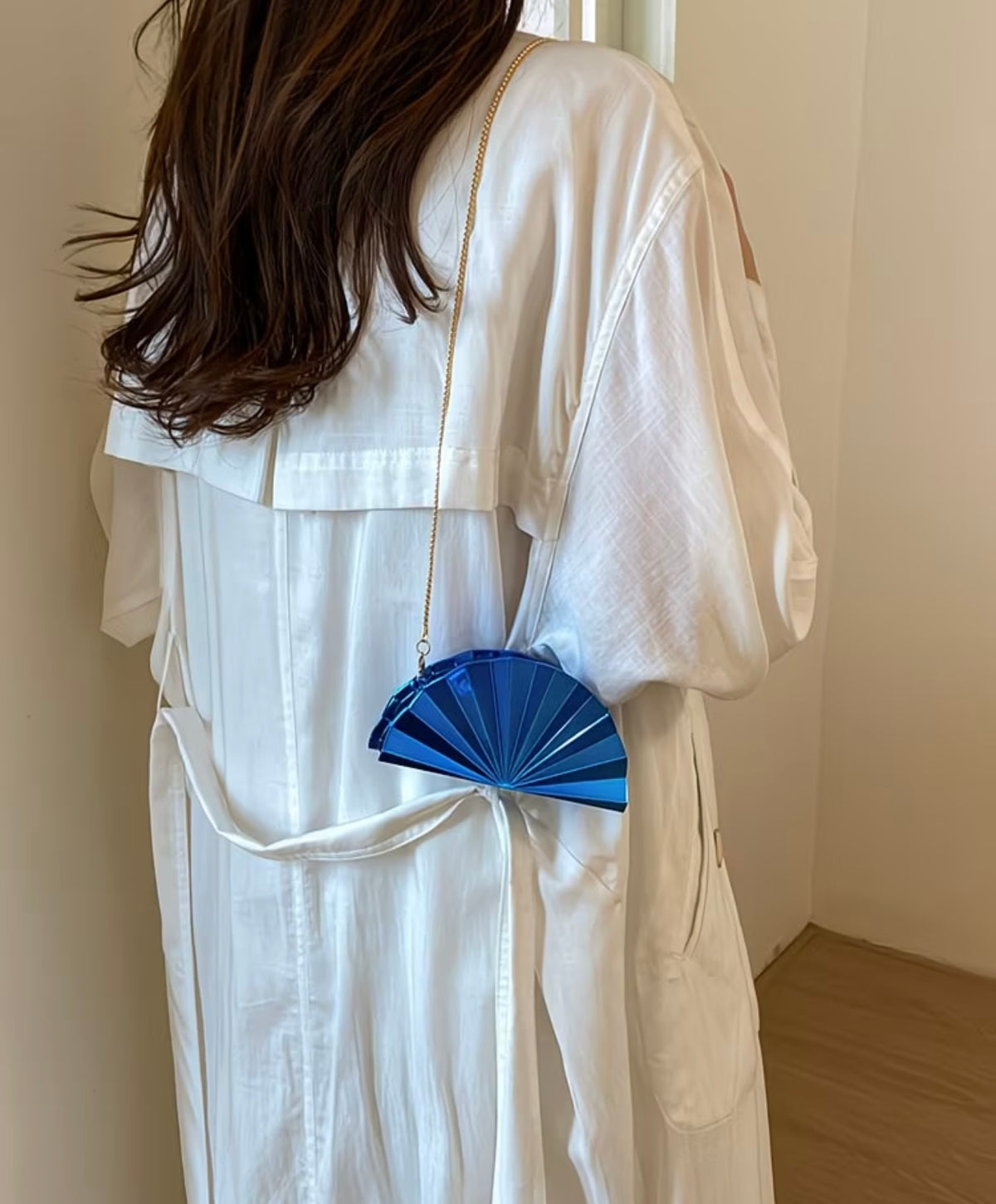 New European Cross-border Style Unique Fan-shaped Clutch for women