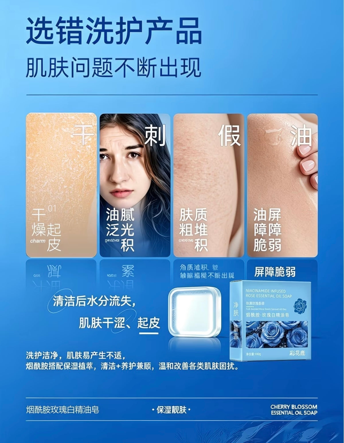 Bestseller New 2-in-1 Niacinamide Handmade Cleansing Soap for Face & Body