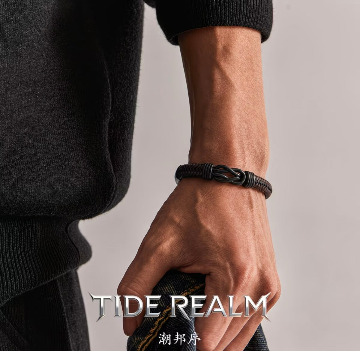 ChaoBang Punk Retro Bracelet for Men, Hip-Hop Style Leather Wristband with Magnetic Clasp