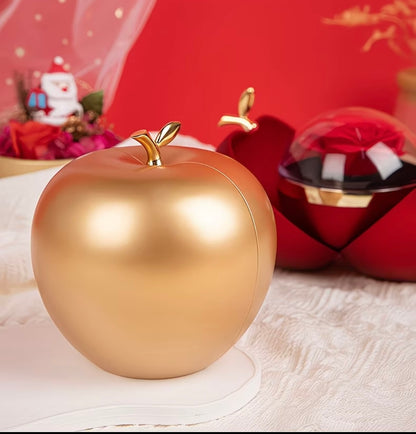Romantic Rose Apple-Shaped Jewelry Box Gift Set