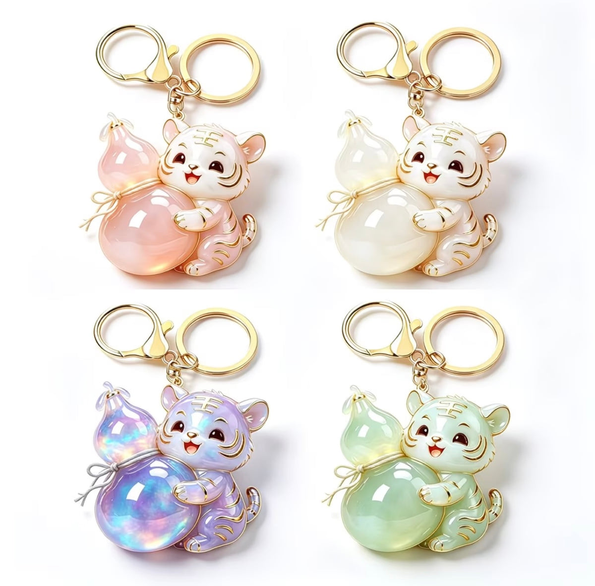 [Cute Tiger Brings Fortune - Auspiciousness keyring ancient style]