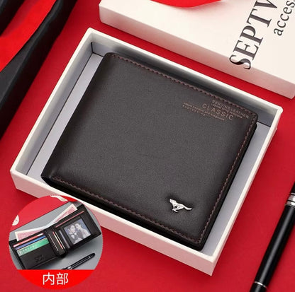 Septwolves Men's Genuine Leather
Wallet - Stylish, Versatile Purse for Students, Young / Adults
