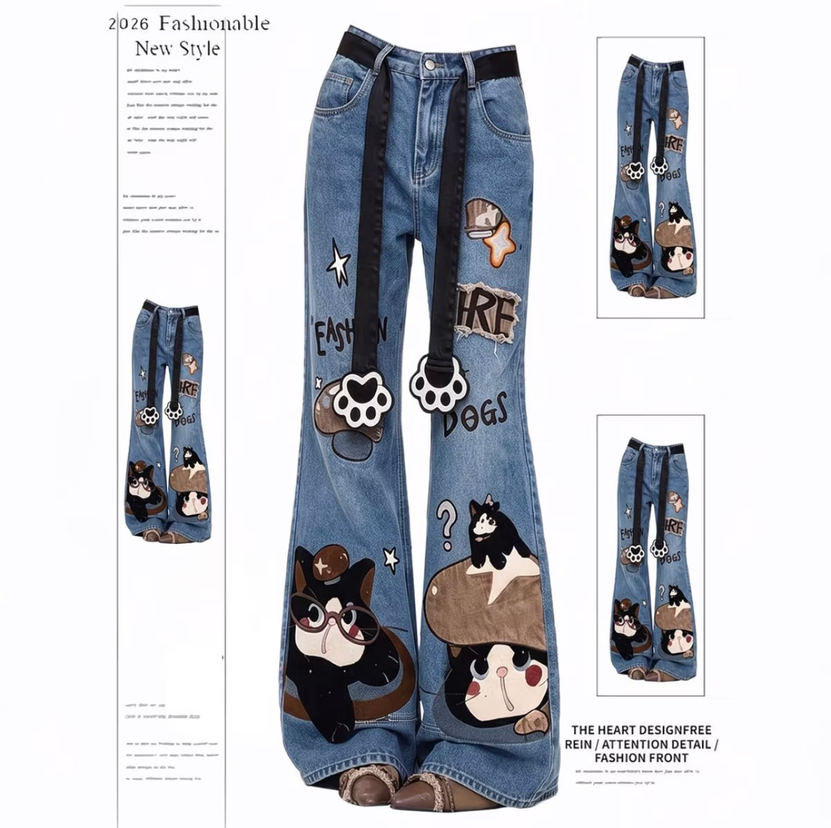 Cute elegant flared jeans for women