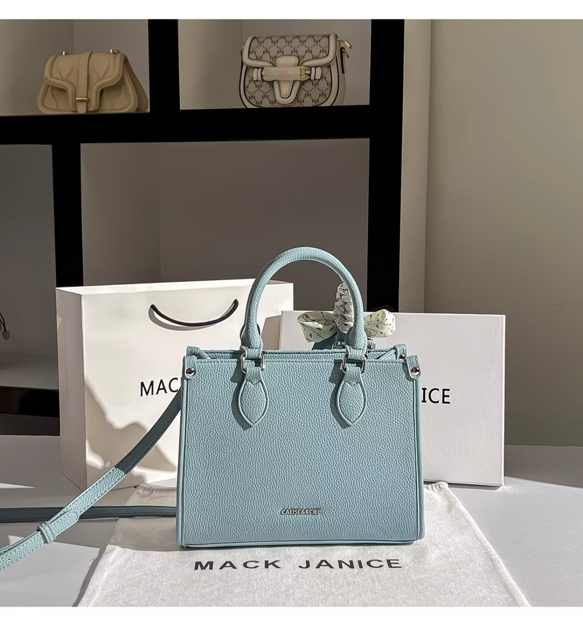 MackJanice Premium Large-Capacity Tote Bag for Women, 2026 New Niche Embroidered Handbag with Crossbody Strap 💎