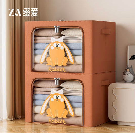 Clothing Storage Box, Large Capacity Foldable Fabric Organizer