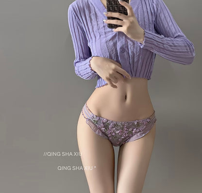 Japanese-style Embroidered Sweet Underwear for Women