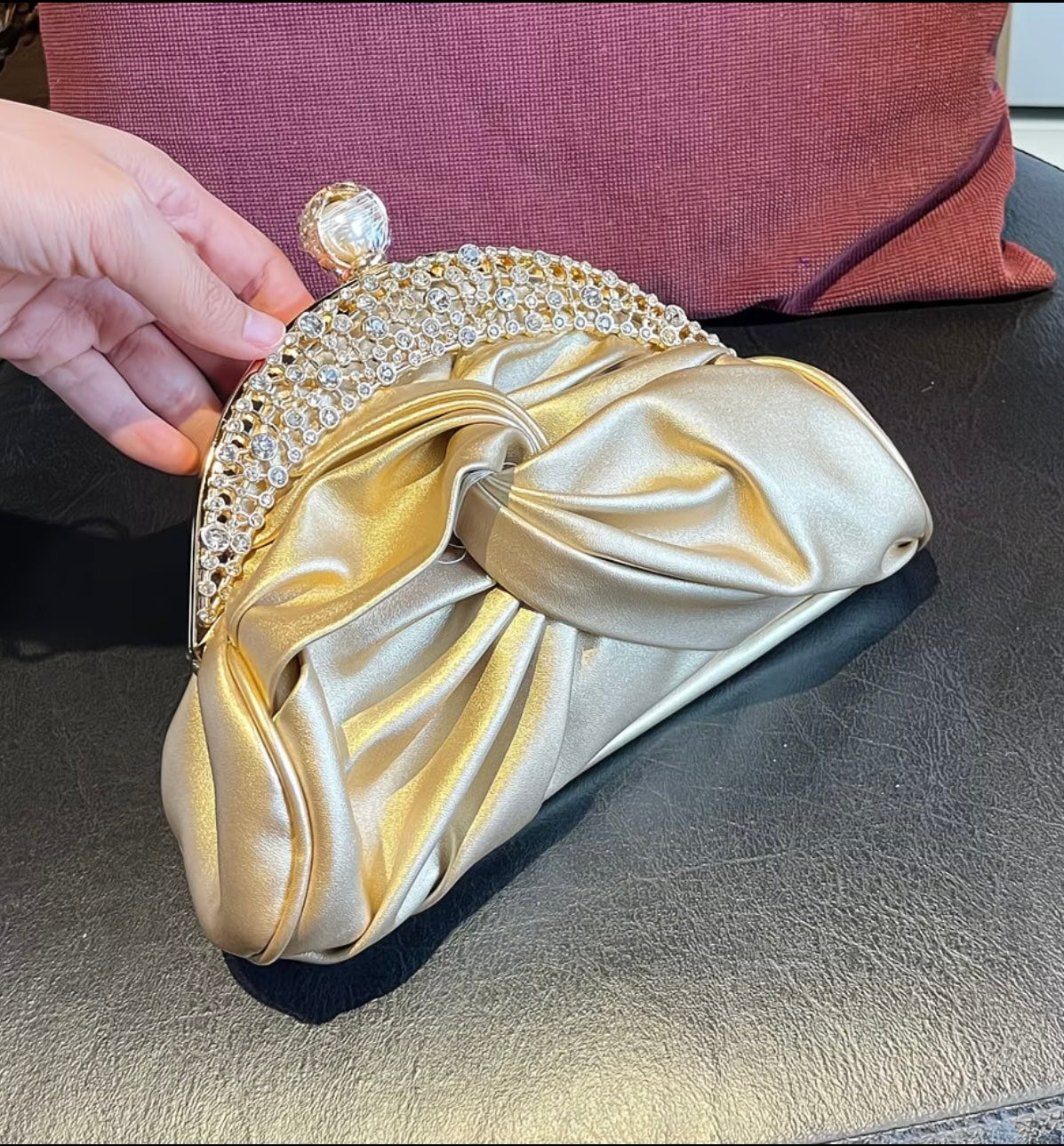 New Style Elegant Party Rhinestone Clutch Bag Vintage Qipao-Inspired Shoulder Purse for Banquets