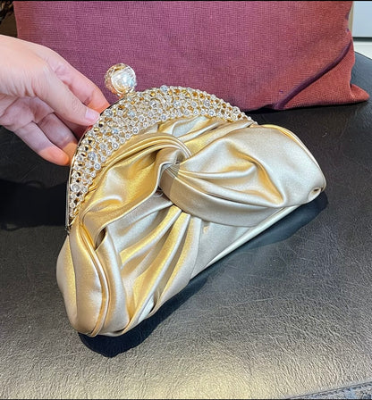 New Style Elegant Party Rhinestone Clutch Bag Vintage Qipao-Inspired Shoulder Purse for Banquets