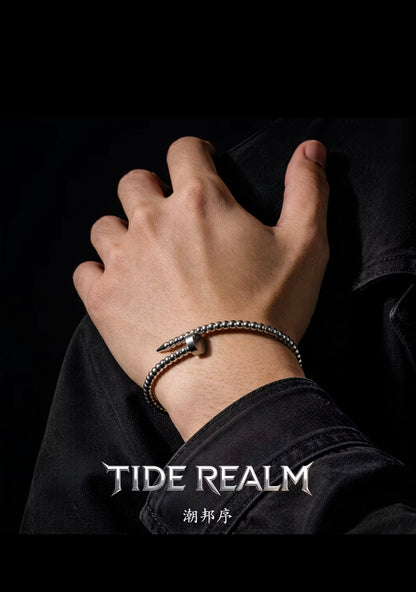 ChaoBang Beaded Water Chestnut Studded Bracelet for Men